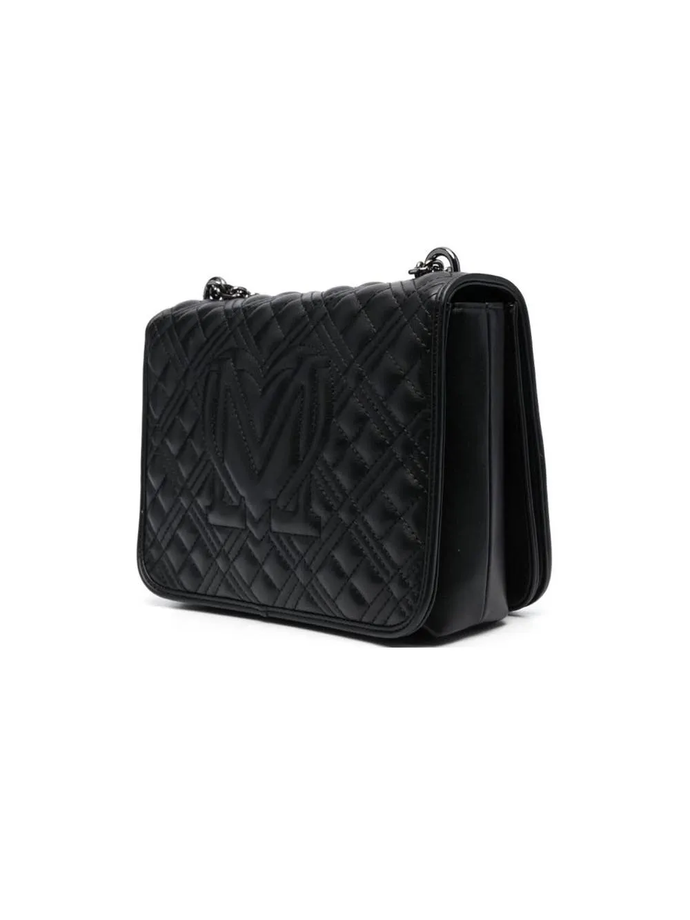 Borsa Quilted Pu - Nero/Galvanica Canna di Fucile