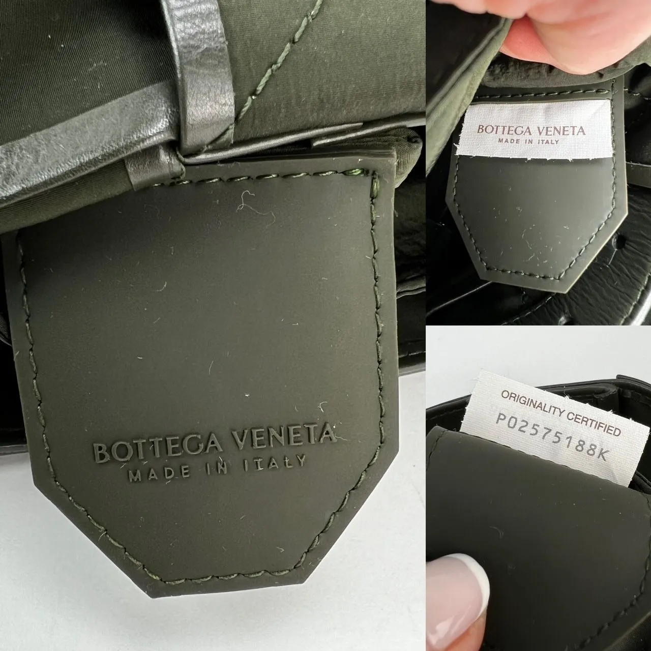 Bottega Veneta Calfskin Intreccio Cassette Belt Sling Bag Dark Green