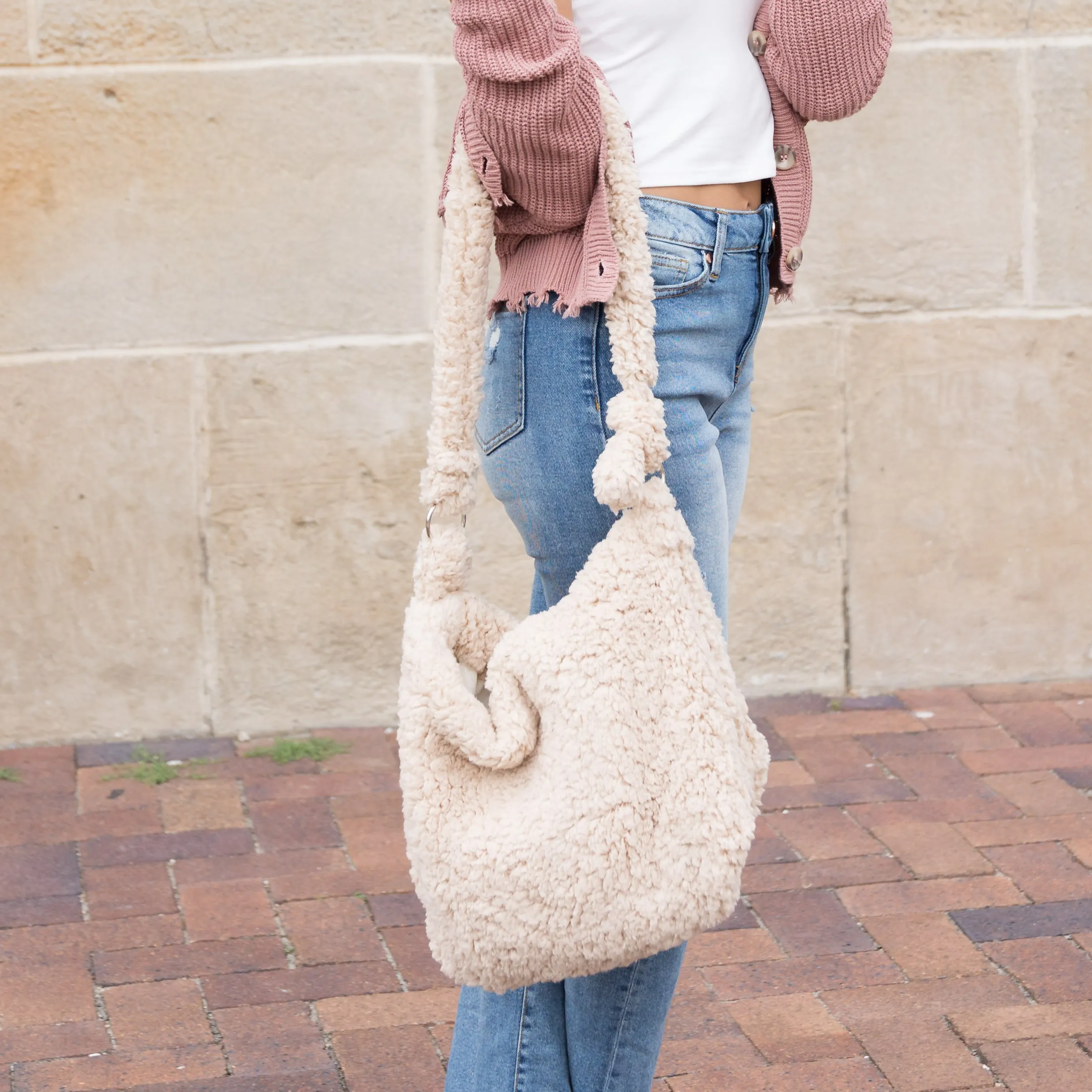 Boucle Sherpa Messenger Bag