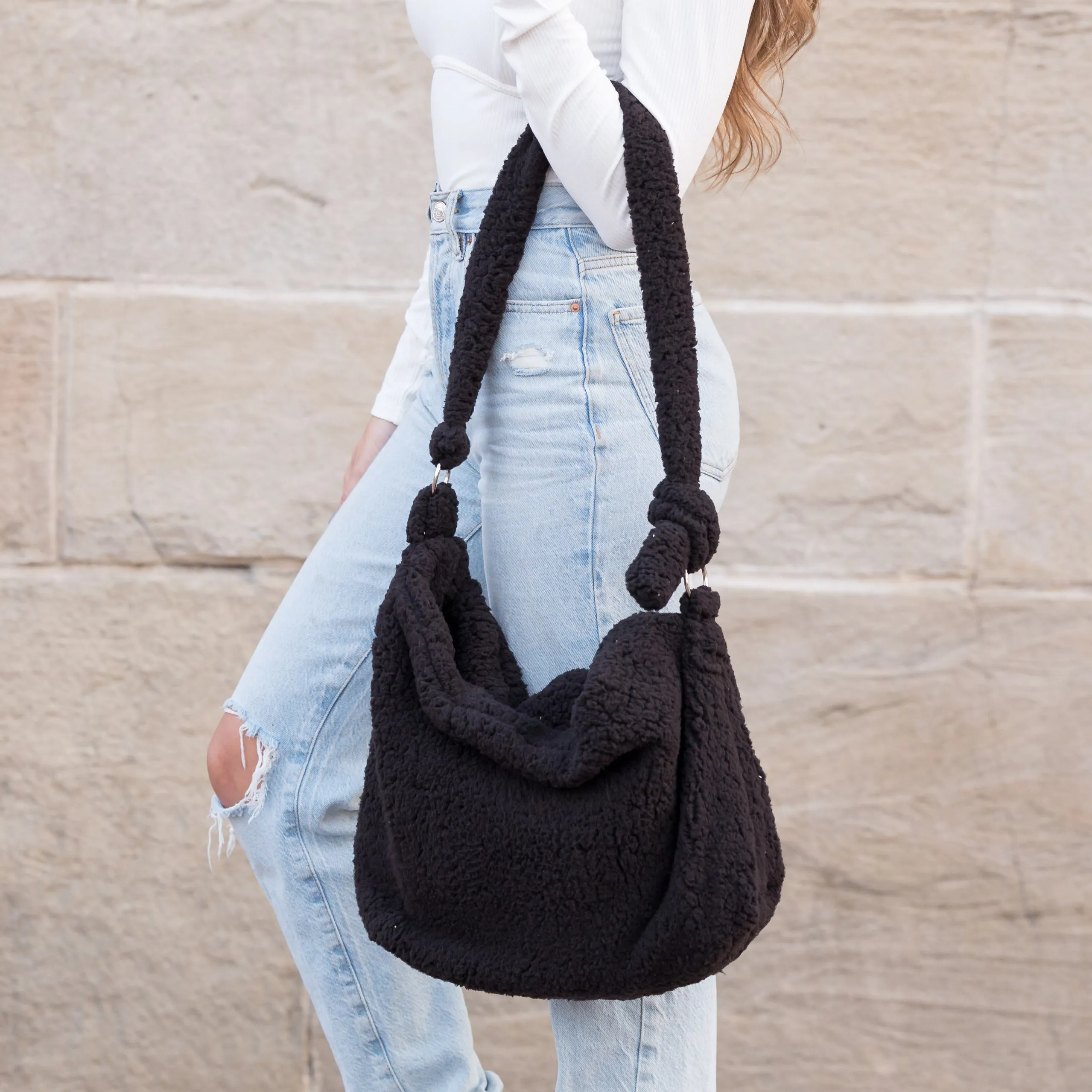 Boucle Sherpa Messenger Bag