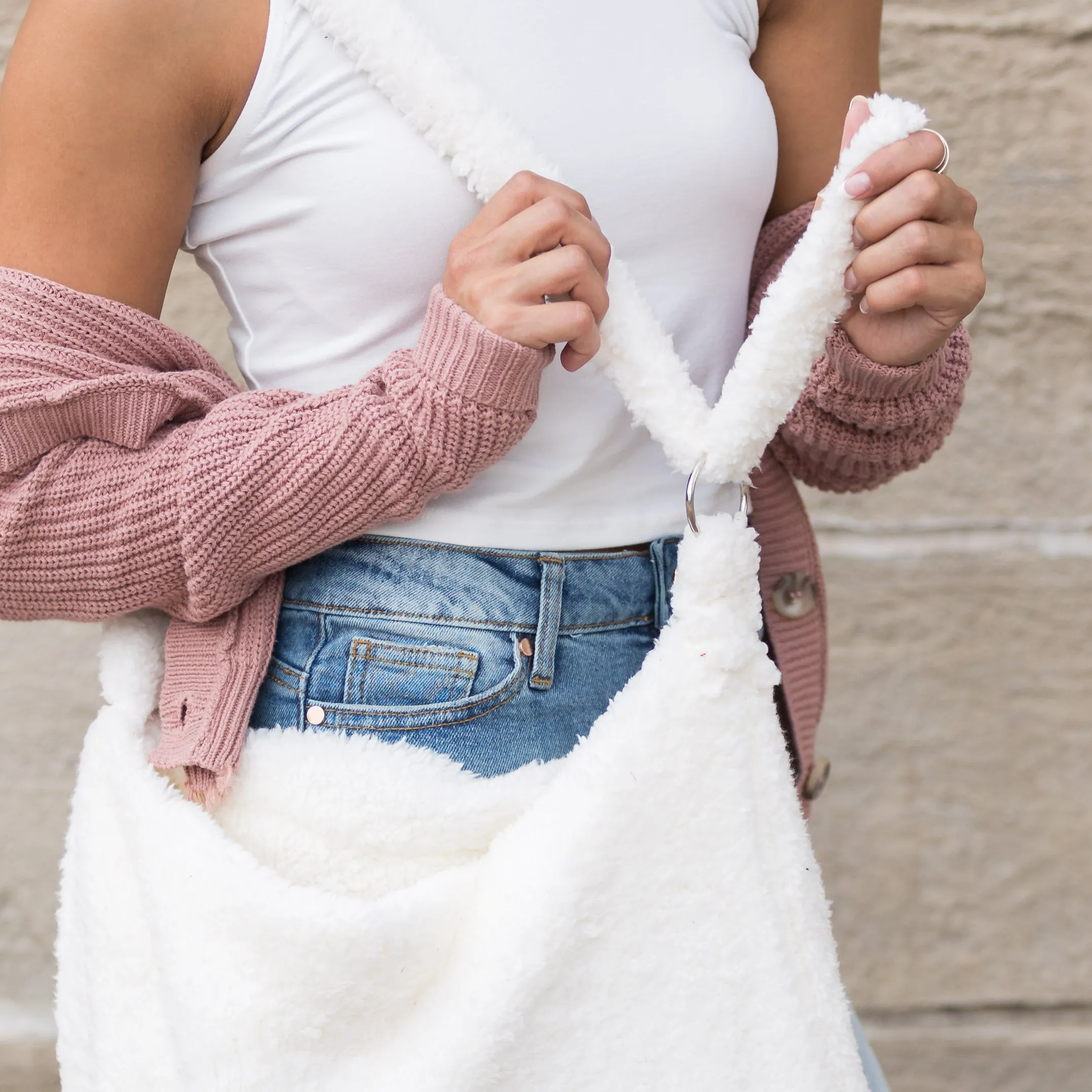 Boucle Sherpa Messenger Bag