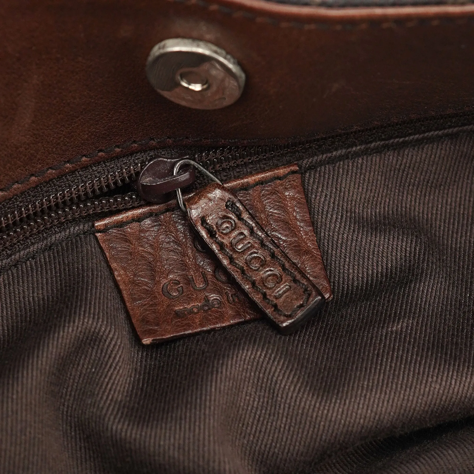 Brown GG Horsebit Shoulder Bag