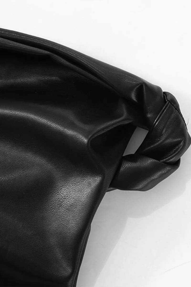 BS3145 Vegan Leather Mini Dress