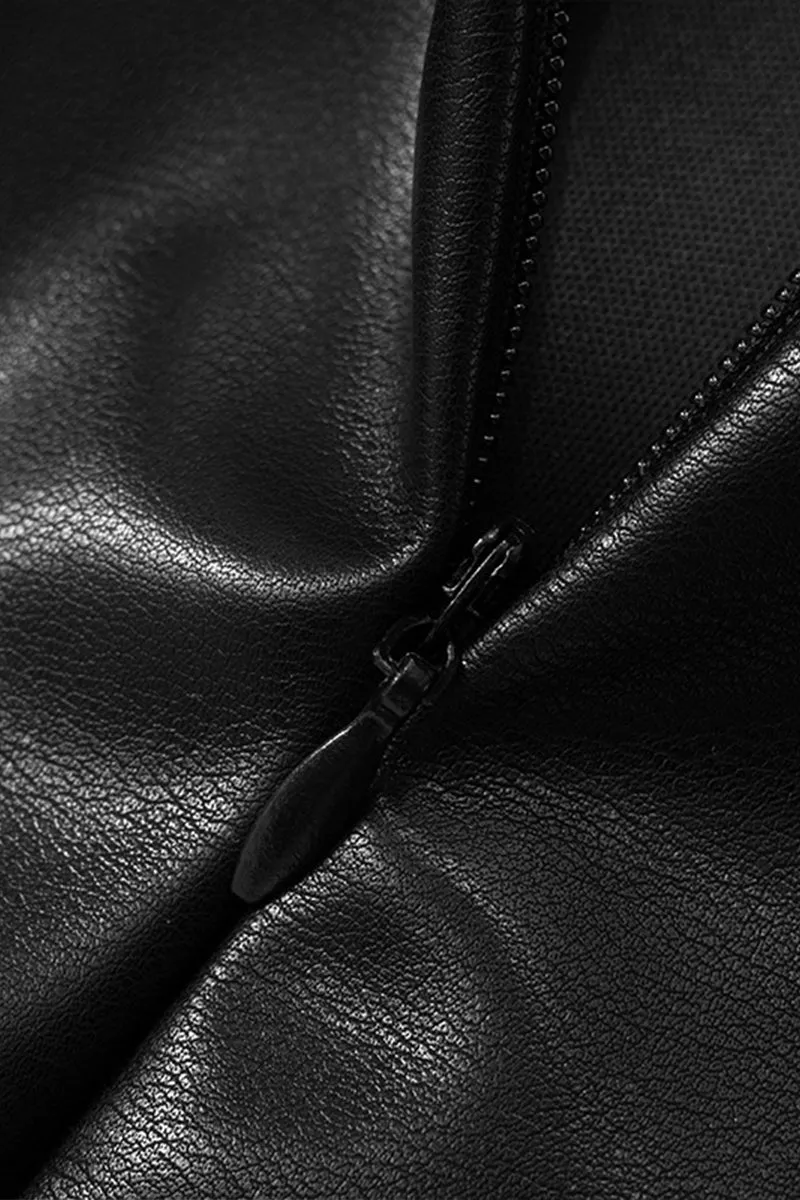 BS3145 Vegan Leather Mini Dress