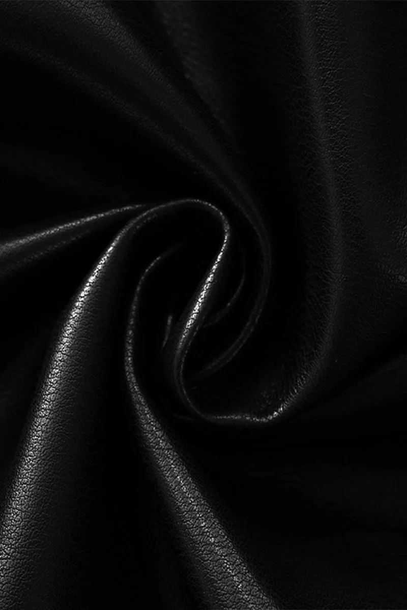 BS3145 Vegan Leather Mini Dress