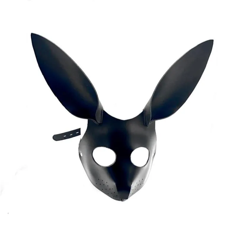 Bunny Girl Leather BDSM Mask Sexy Carnival Party Cosplay Mask Fetish Bondage ST8