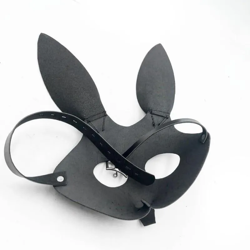 Bunny Girl Leather BDSM Mask Sexy Carnival Party Cosplay Mask Fetish Bondage ST8