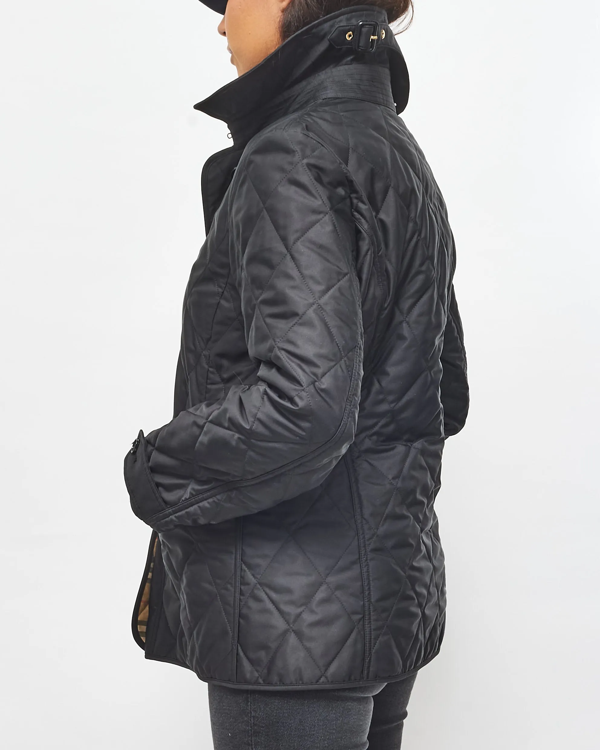Burberry Black Quilted Nylon Jacket - L