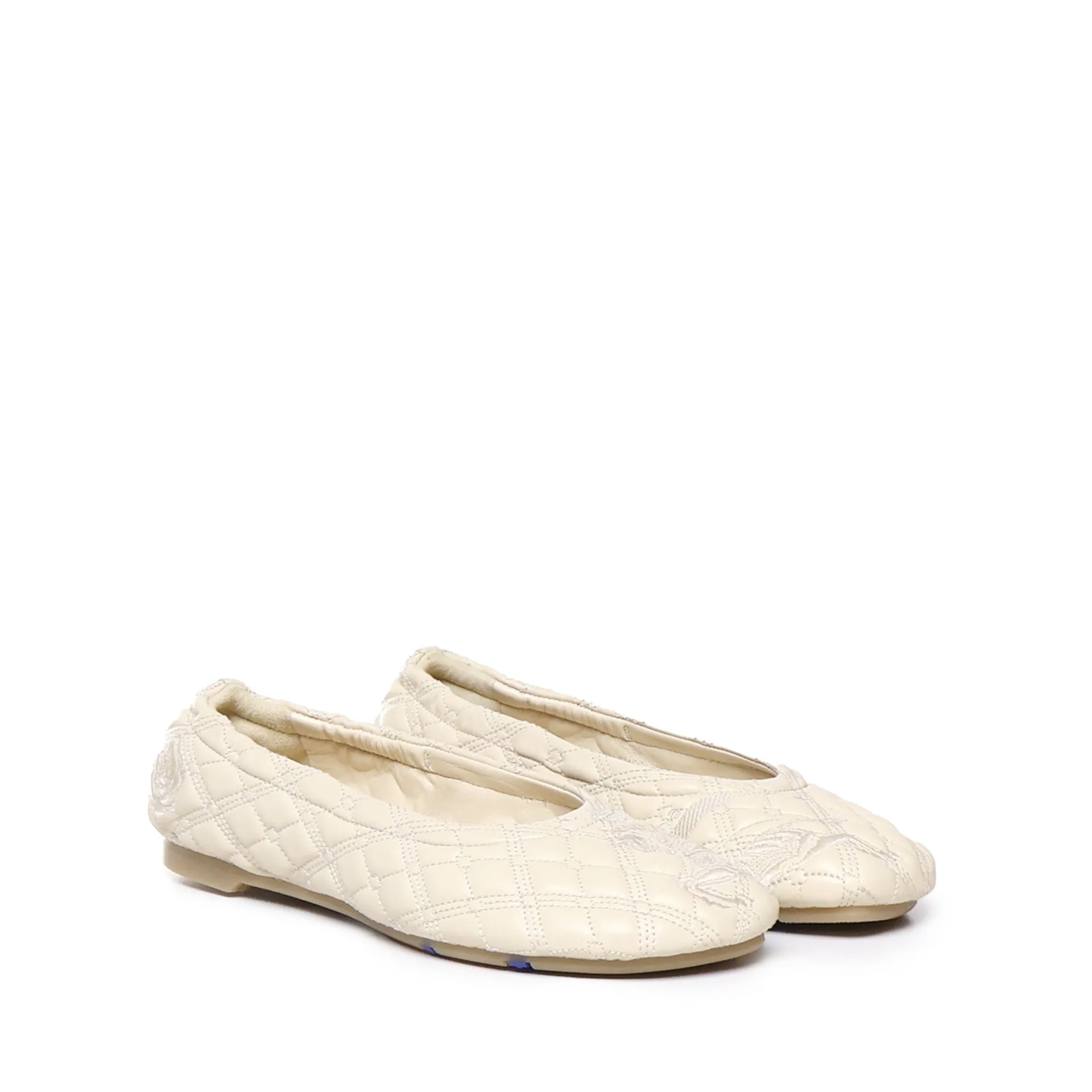 BURBERRY Sadler Leather Ballerina Flats for Women