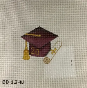 Burnett and Bradley BB1340 Graduation Cap- Maroon