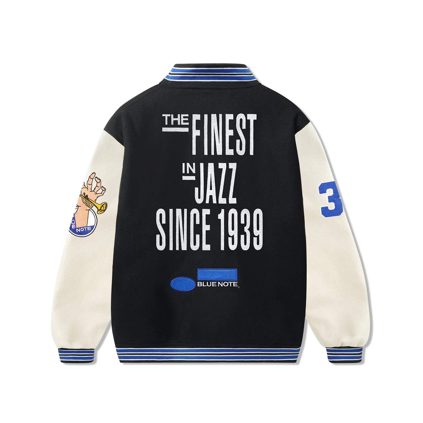 Butter Goods / Blue Note Varsity Jacket Navy / Cream Sale