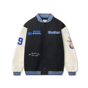 Butter Goods / Blue Note Varsity Jacket Navy / Cream Sale