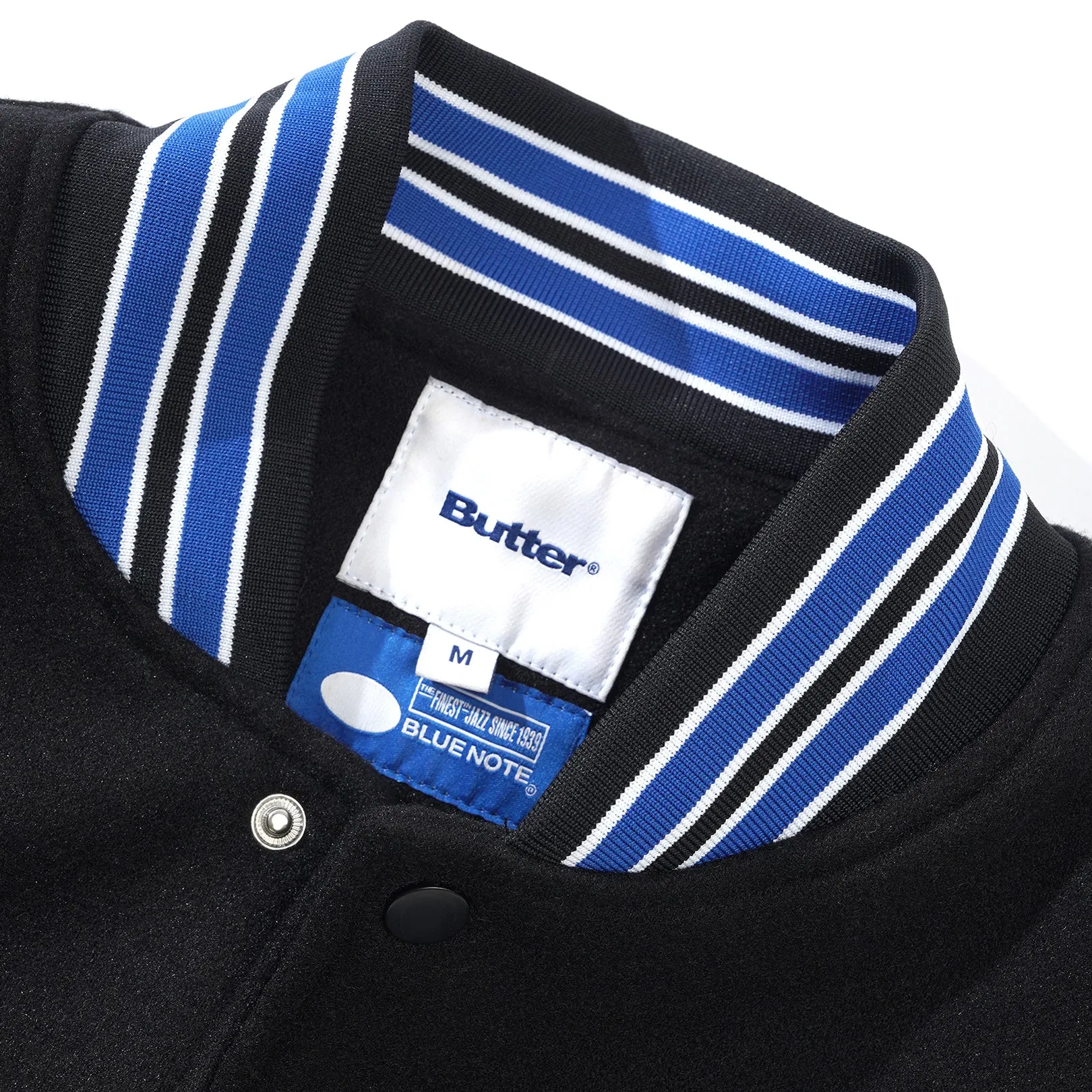 Butter Goods / Blue Note Varsity Jacket Navy / Cream Sale