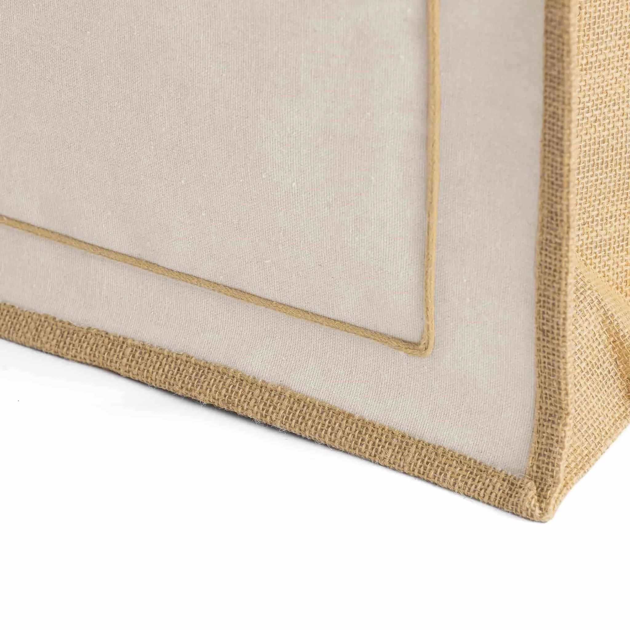 Button-Closure Jute Tote