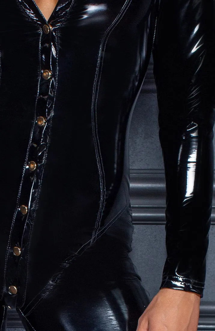 Button-up PVC catsuit - Make Me