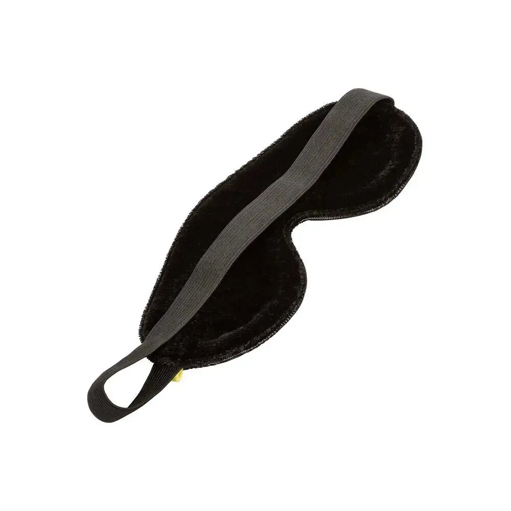 California Exotic Black Faux Leather Blackout Eye Mask for Bdsm Couples