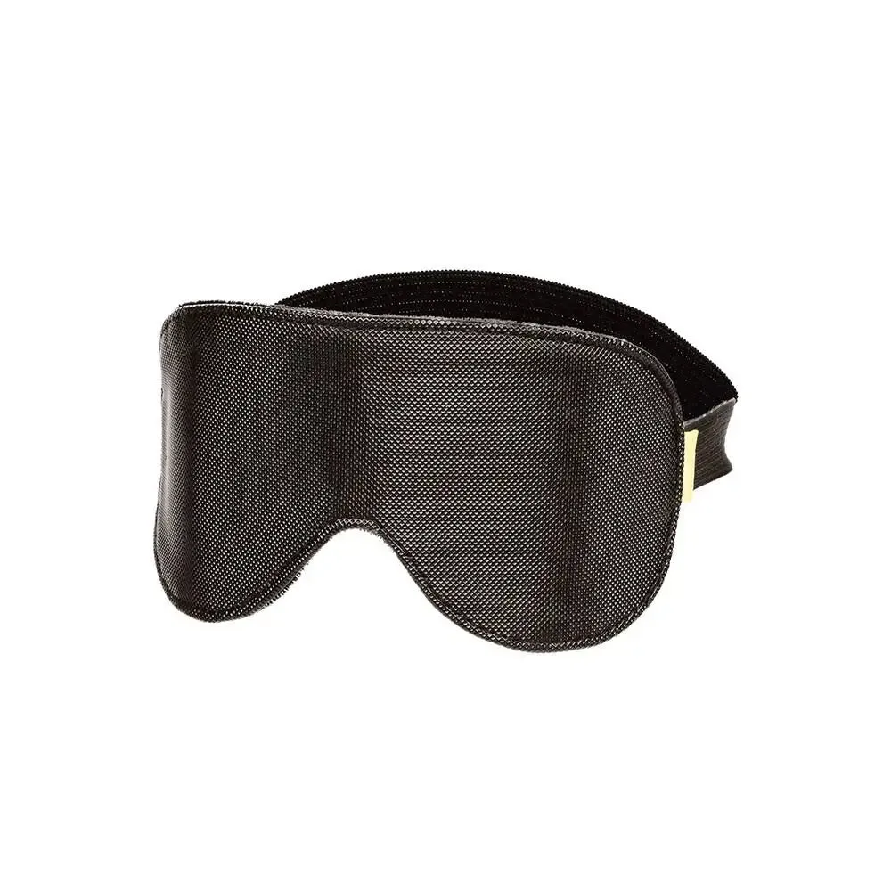 California Exotic Black Faux Leather Blackout Eye Mask for Bdsm Couples