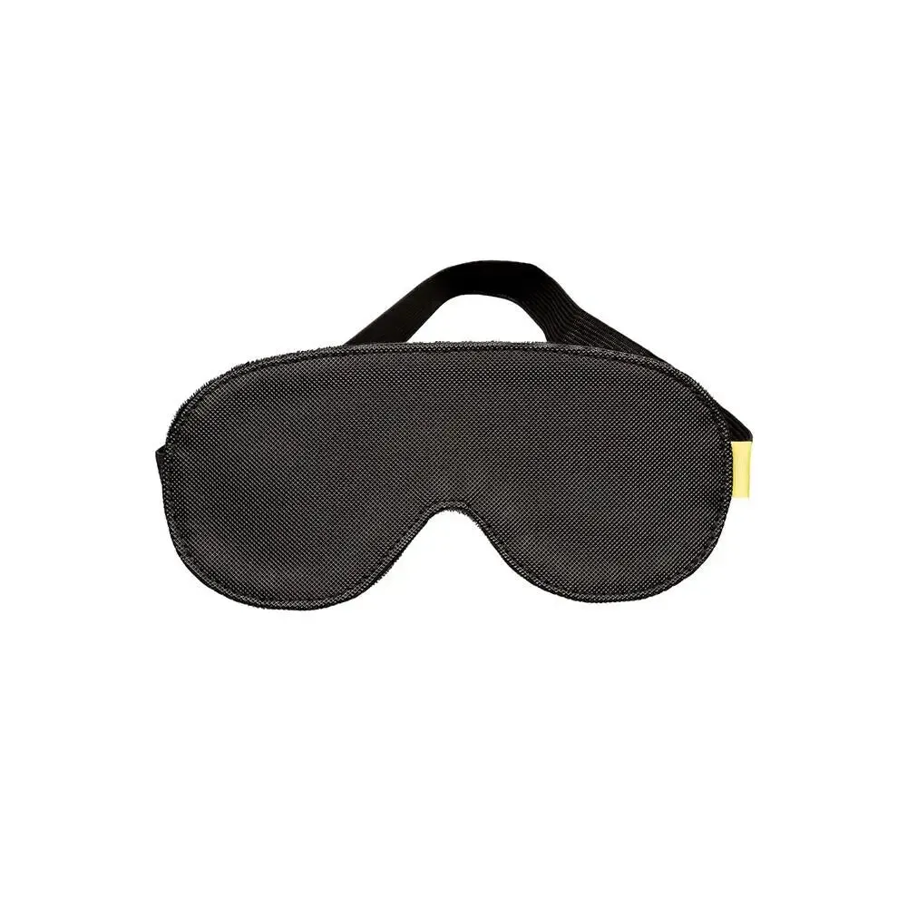 California Exotic Black Faux Leather Blackout Eye Mask for Bdsm Couples
