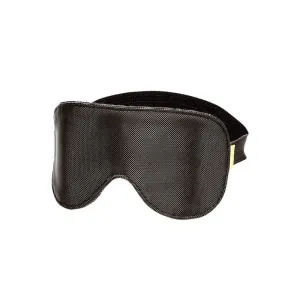California Exotic Black Faux Leather Blackout Eye Mask for Bdsm Couples