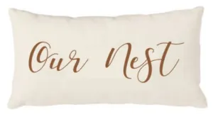Canvas Pillow - Our Nest 12x20 Natural