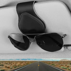 Car Sunglasses Holder, Custom Fit For Your Cars, Magnetic Leather Glasses Frame 2024 Update AC13995