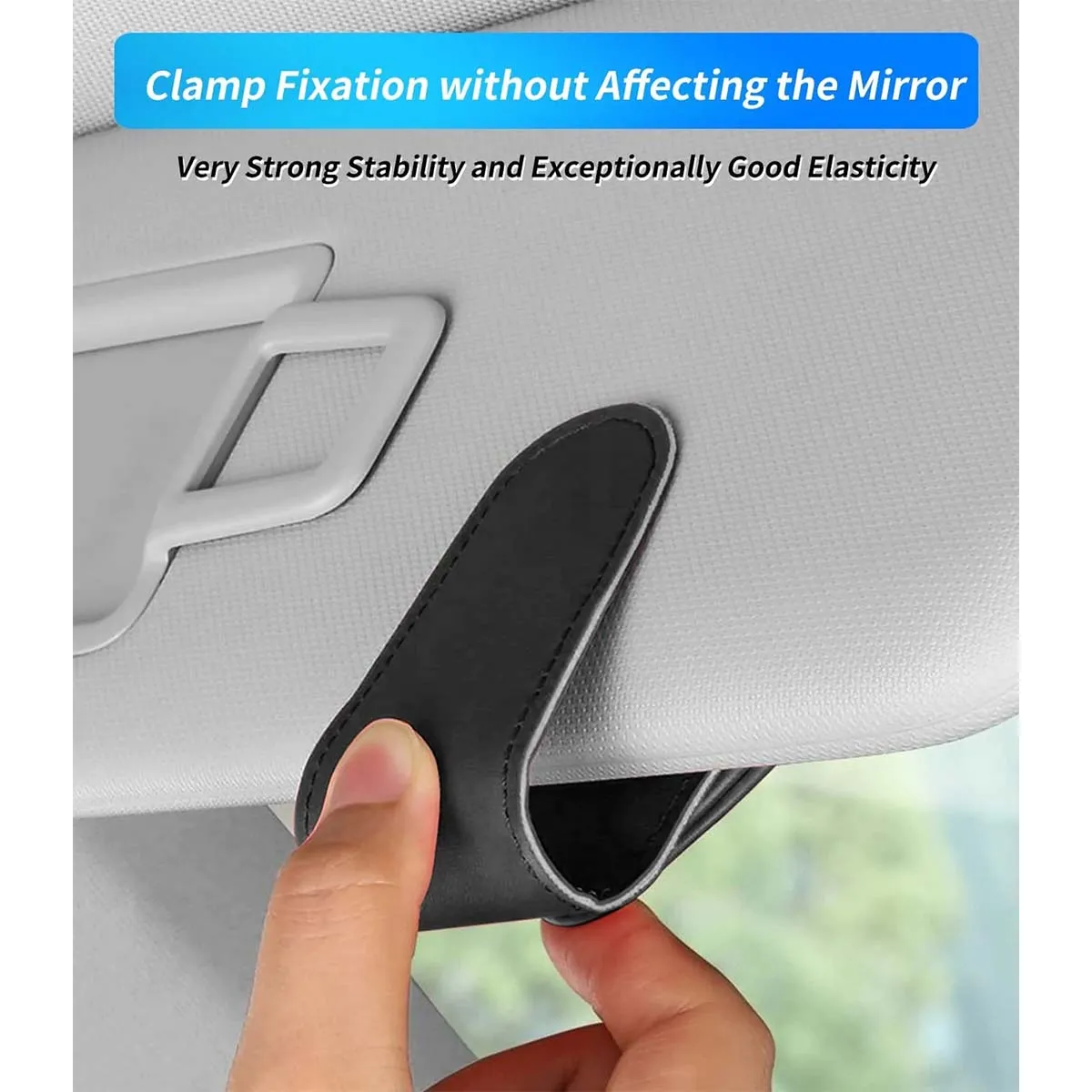 Car Sunglasses Holder, Custom Fit For Your Cars, Magnetic Leather Glasses Frame 2024 Update AC13995