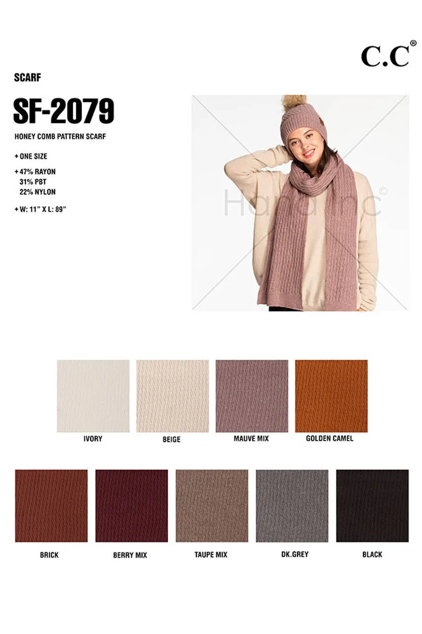 C.C Honey Comb Pattern Scarf
