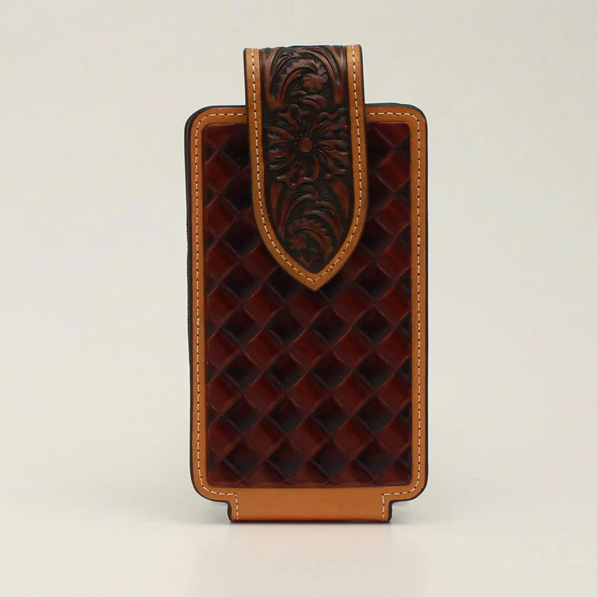 CELL CASE LARGE CHECKEREDBOARD TAN