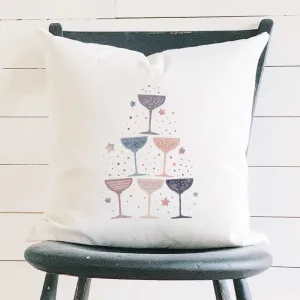 Champagne Pyramid - Square Canvas Pillow