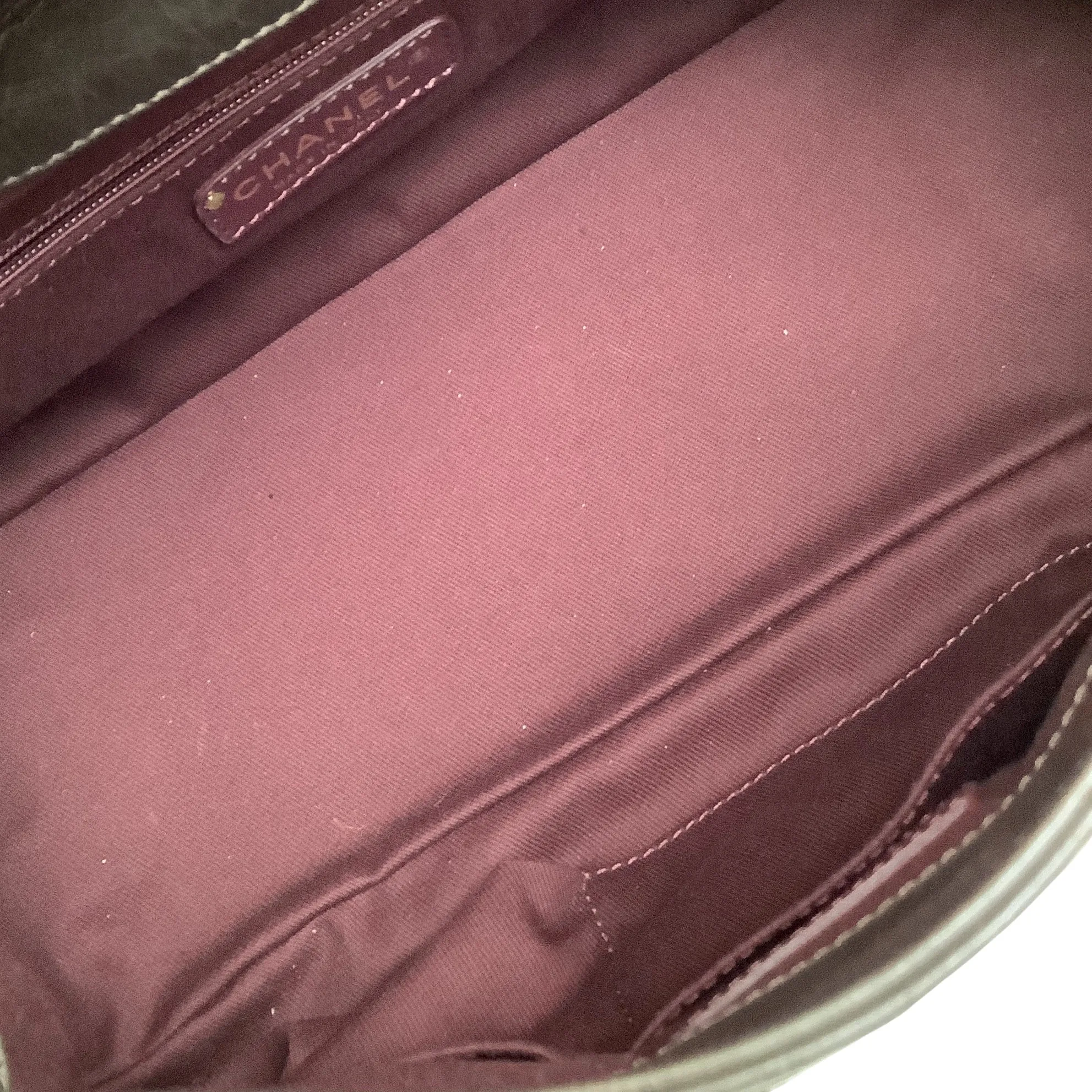 Chanel 2012 Brown Leather Quilted Bindi Shoulder Bag with Stingray Flap