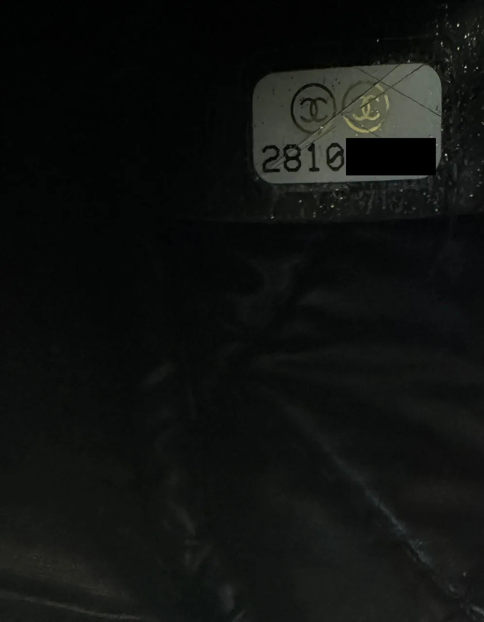 Chanel Black Lambskin Leather Quilted O-Case Pouch