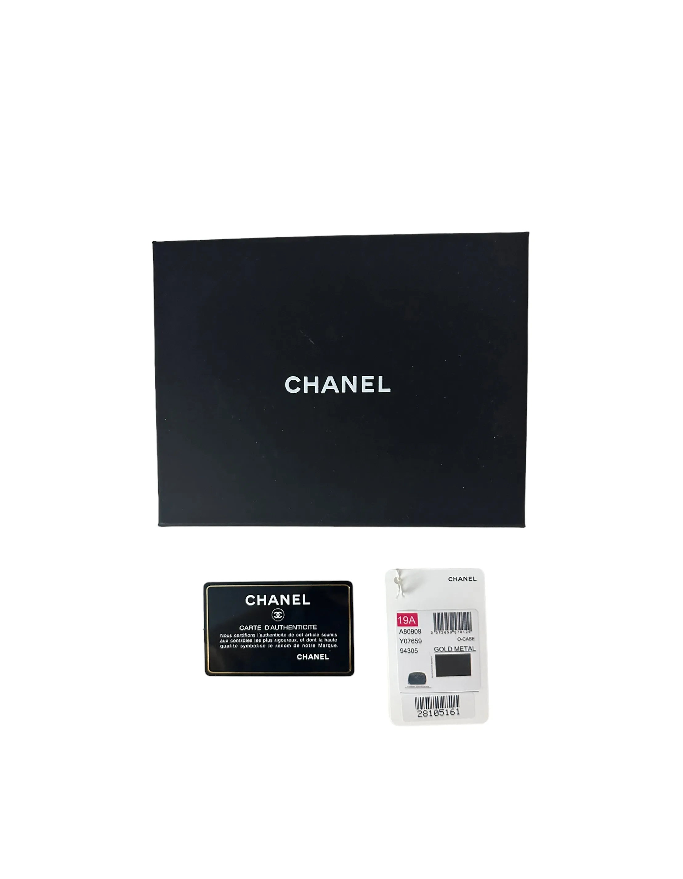 Chanel Black Lambskin Leather Quilted O-Case Pouch