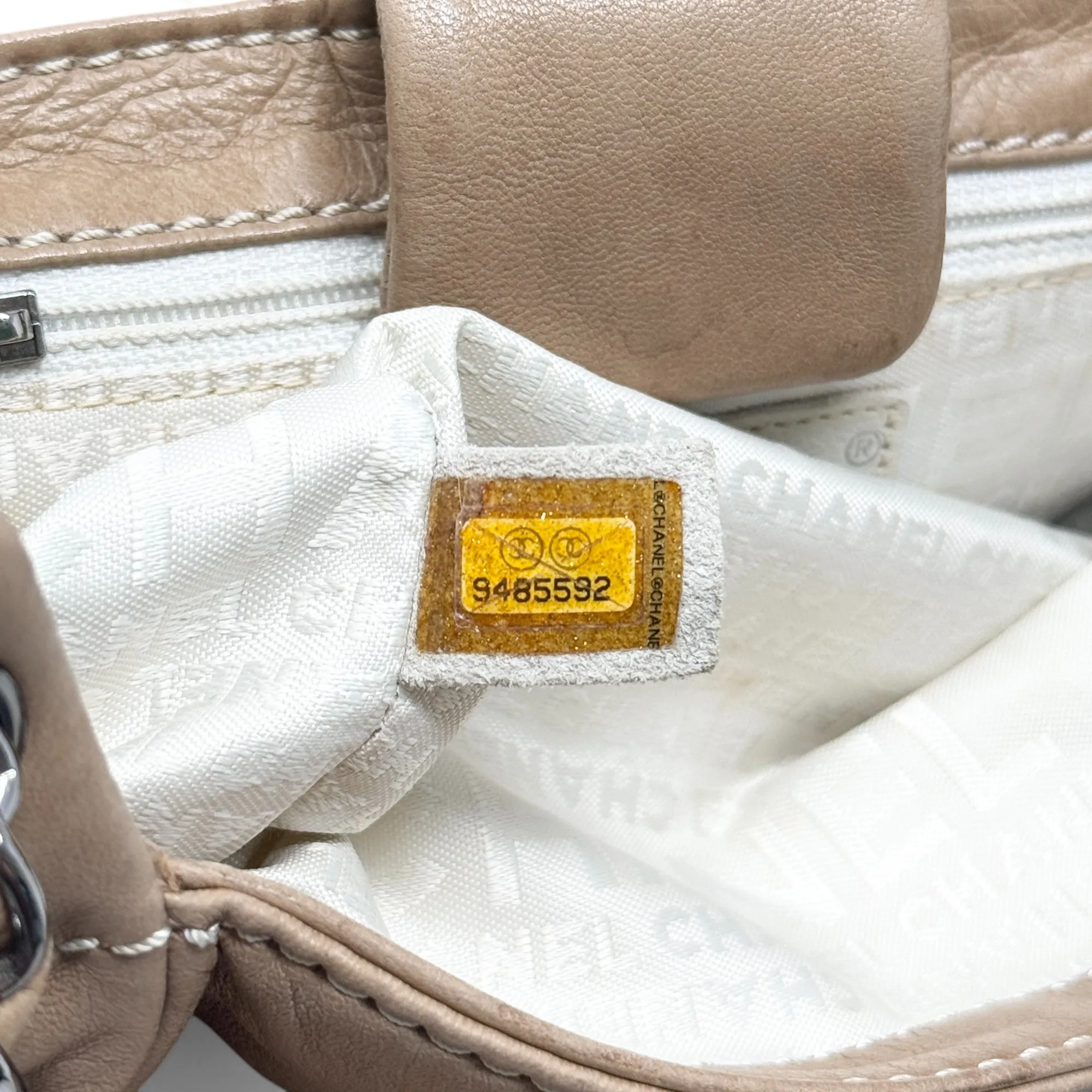 Chanel Brown Surpique Accordion Flap