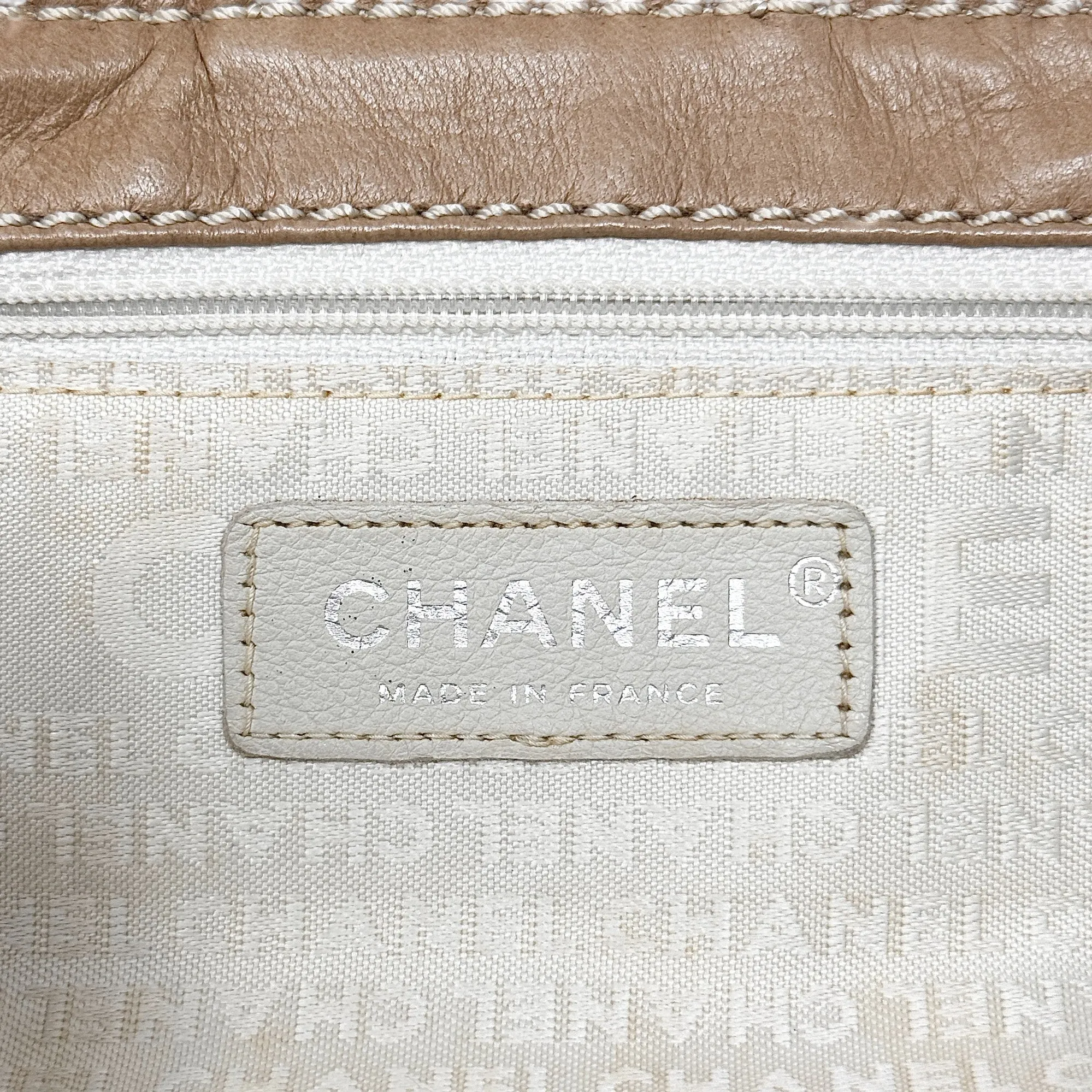Chanel Brown Surpique Accordion Flap