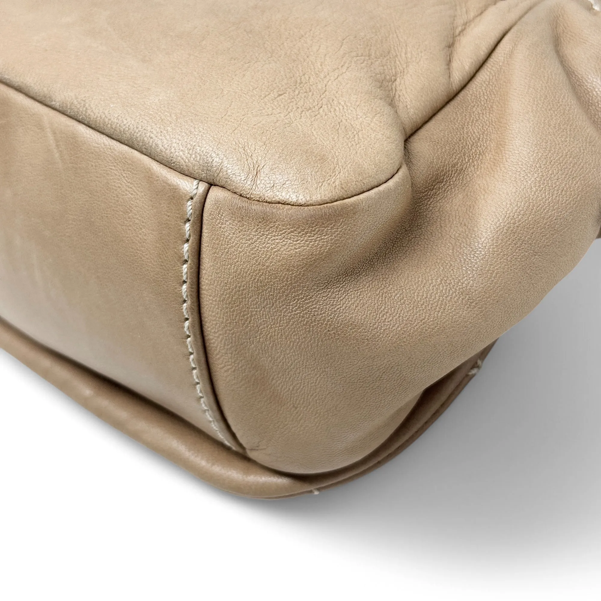 Chanel Brown Surpique Accordion Flap