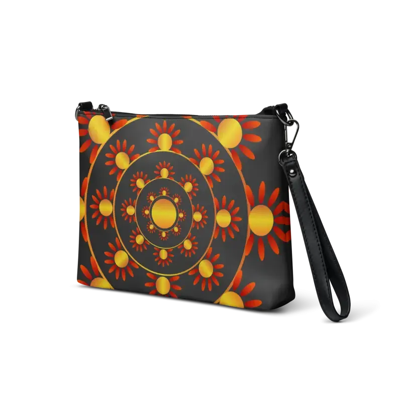 Chic Faux Leather Crossbody Bag with Polyester Interior