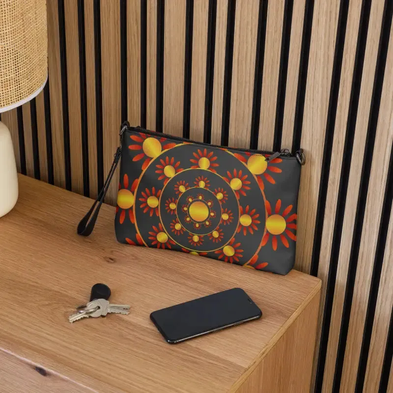 Chic Faux Leather Crossbody Bag with Polyester Interior