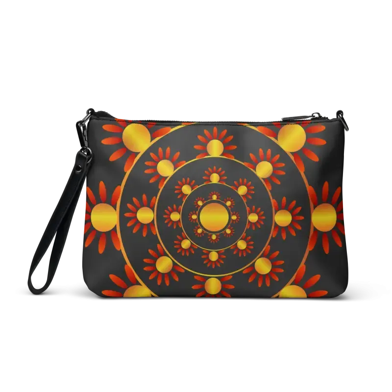 Chic Faux Leather Crossbody Bag with Polyester Interior