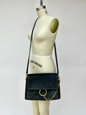 Chloé Faye Suede Studded Shoulder Bag*