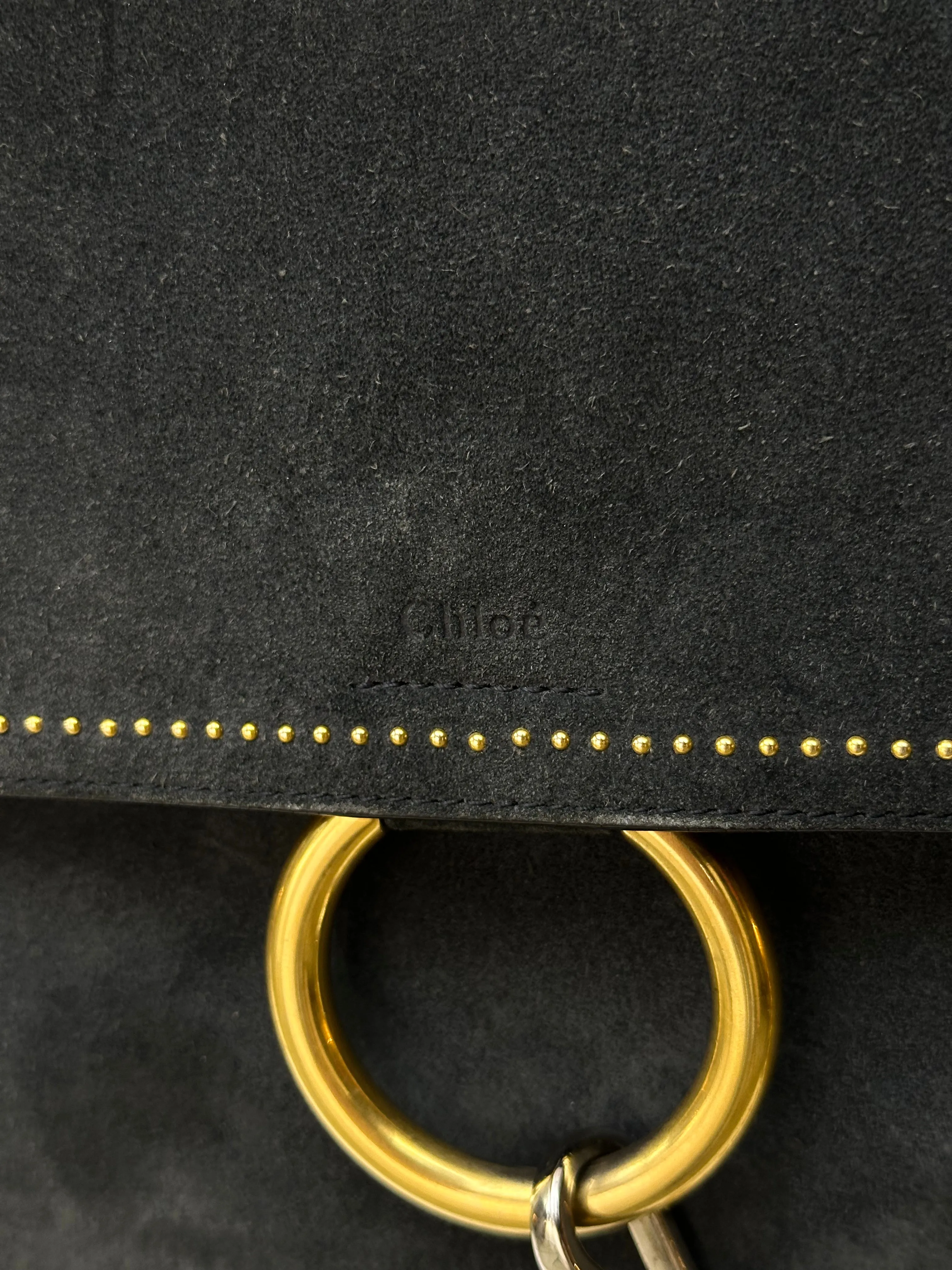 Chloé Faye Suede Studded Shoulder Bag*