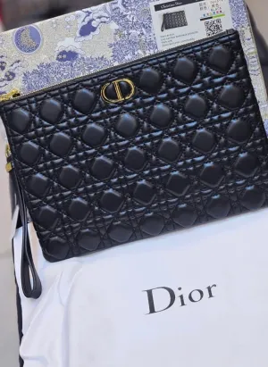 Christian Dior Black Quilted Leather Pouch – Timeless Luxury