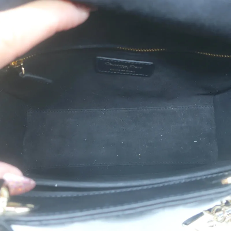 Christian Dior Medium Lady Dior Bag Black Cannage Lambskin Leather Crossbody