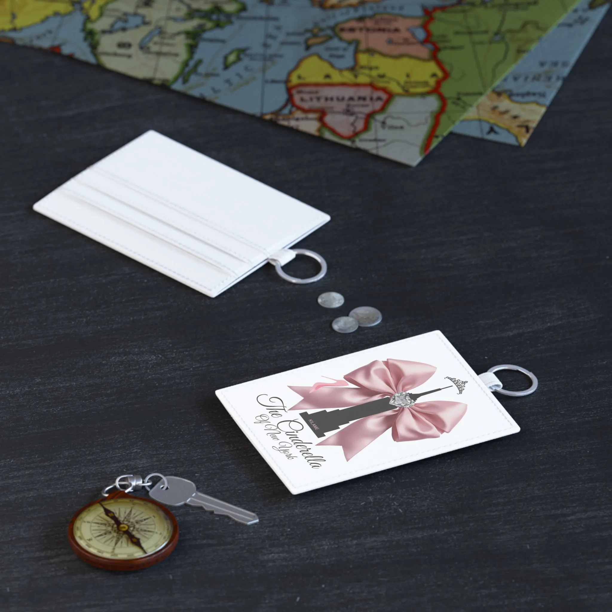 Cinderella Saffiano Leather Card Holder