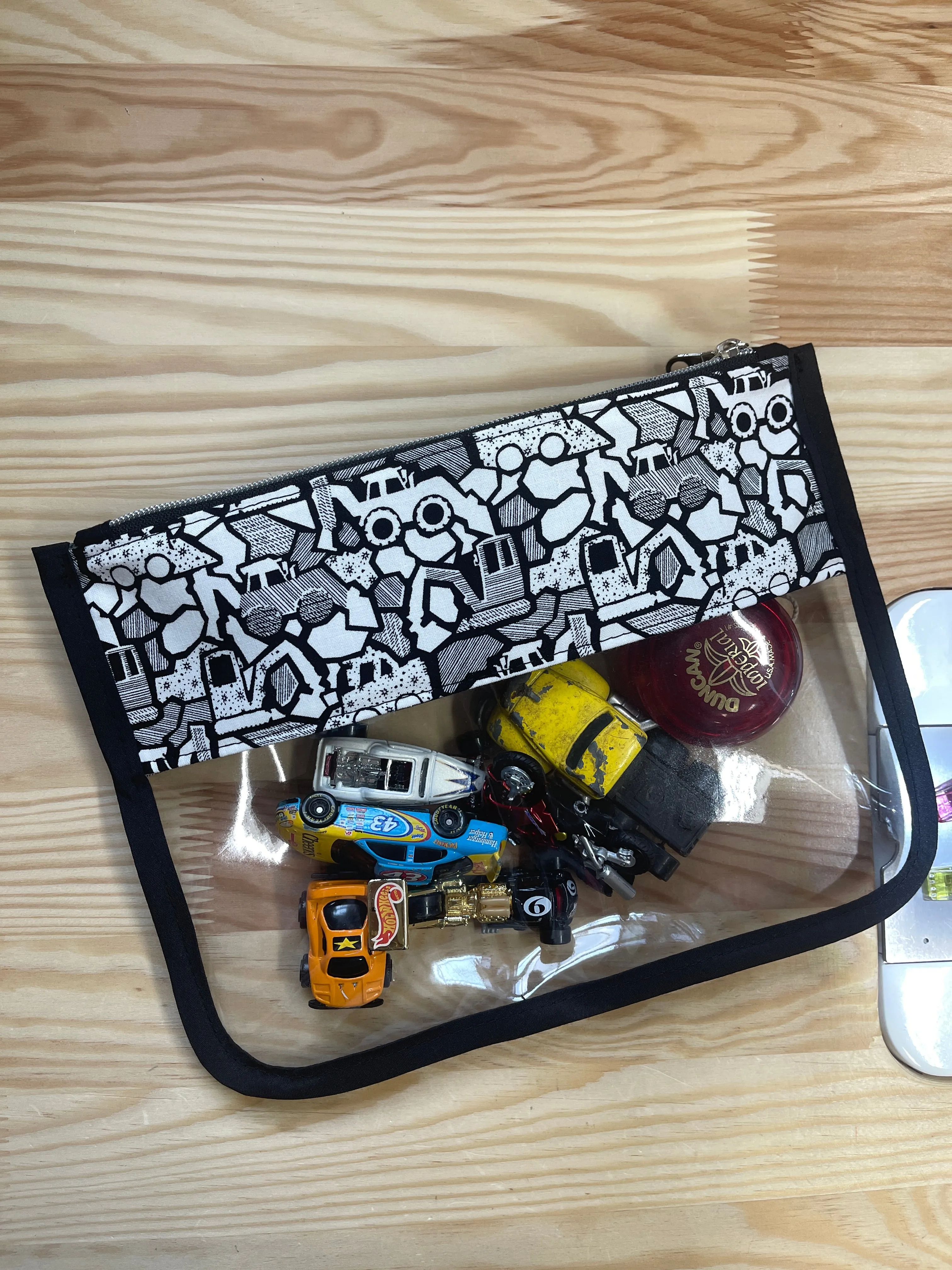 Clear Vinyl Zippered Pouch