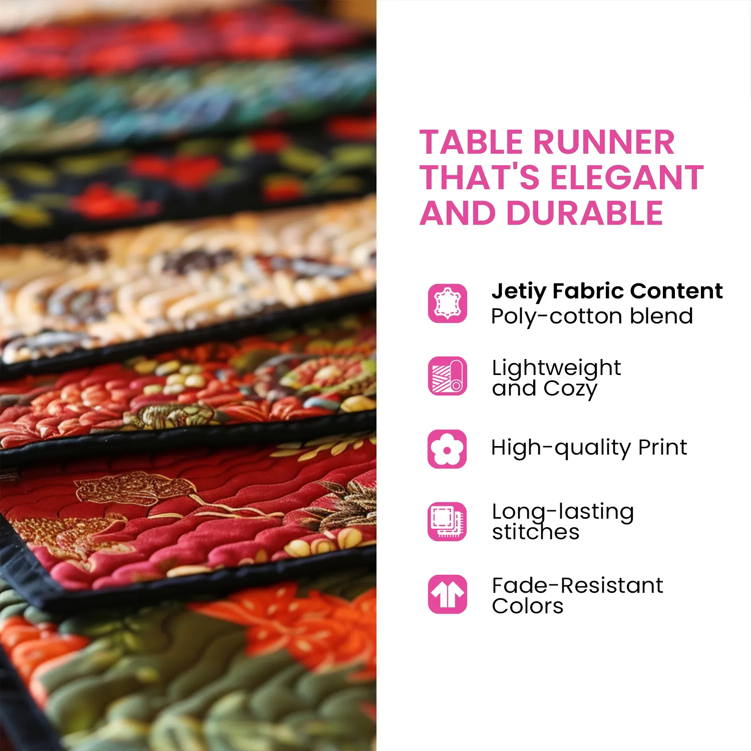 Clover Charm Quilted Table Runner NCU0PTT130