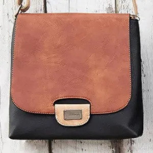 Color Block Crossbody, Vegan Leather