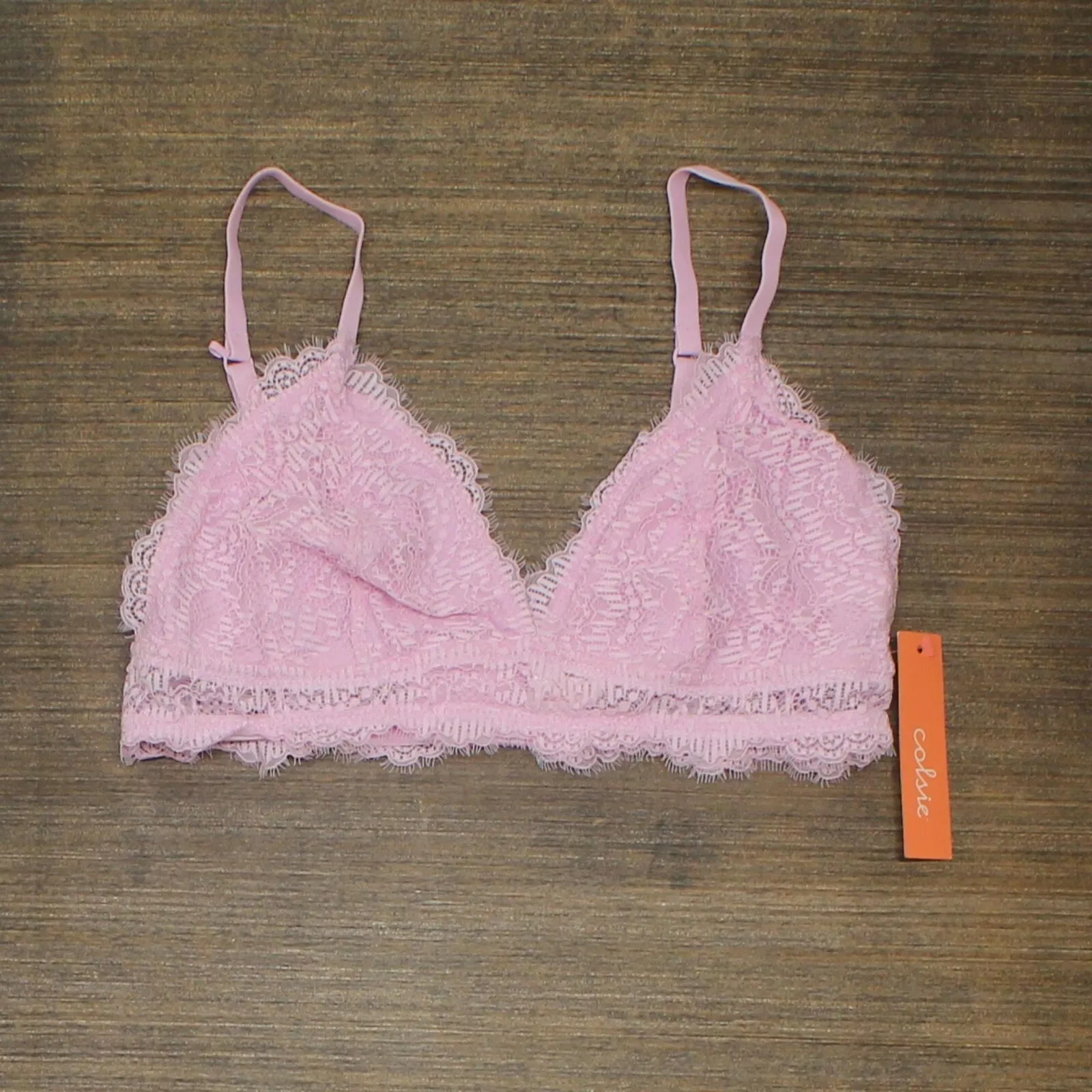 Colsie Women's Lace Triangle Bralette P4617
