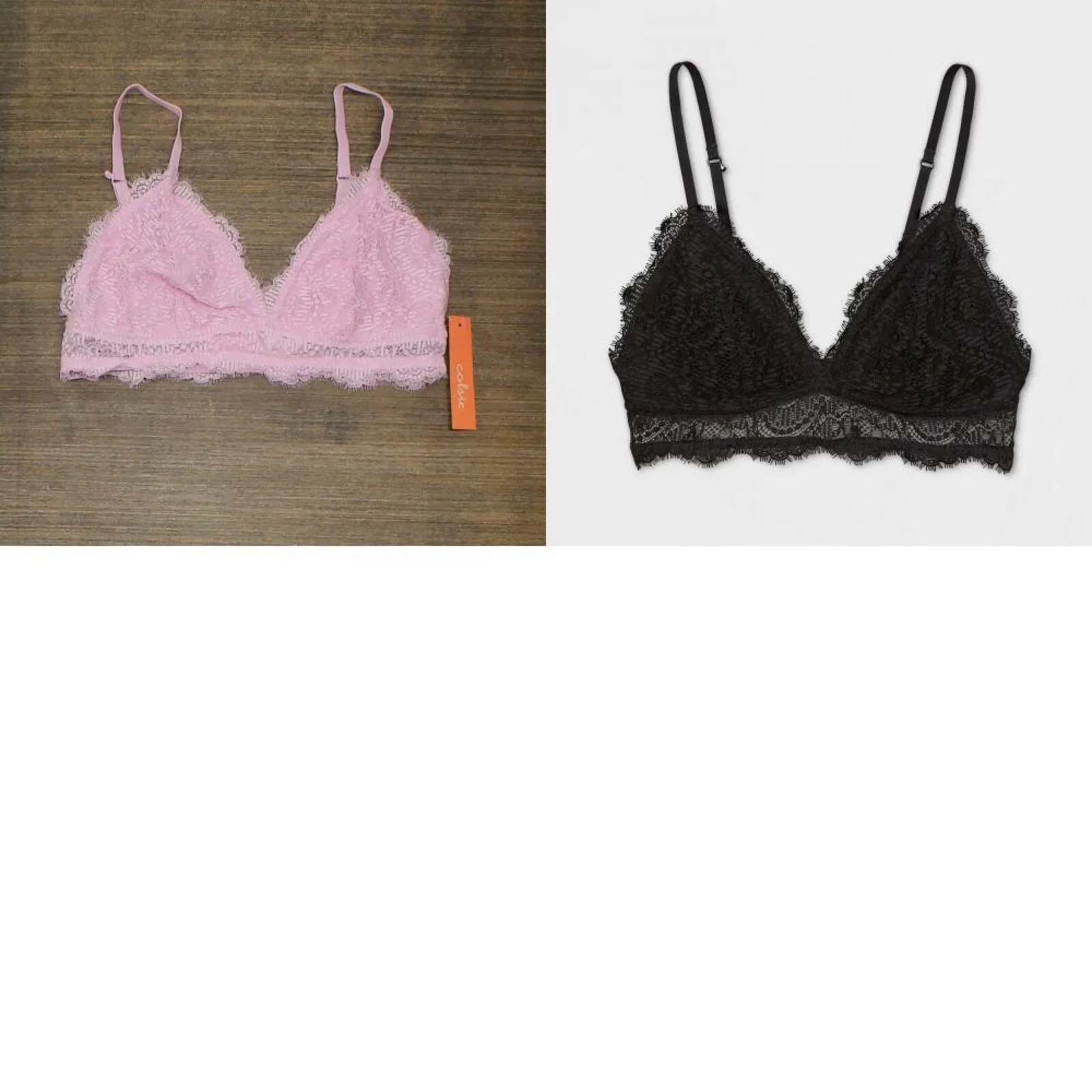 Colsie Women's Lace Triangle Bralette P4617