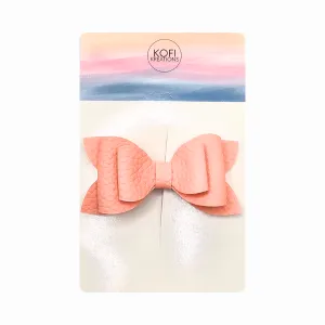 Coral Pastel Hair Bow