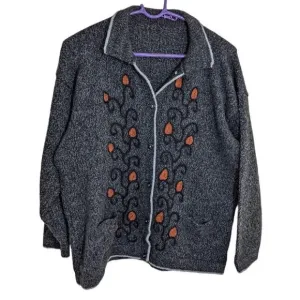 Creaciones Jean Paul Alpaca Handmade In Peru Cardigan Sweater Pockets Medium